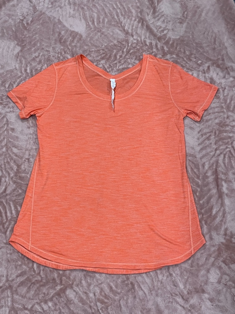 lululemon athletica Short Sleeve Heathered Orange Tee